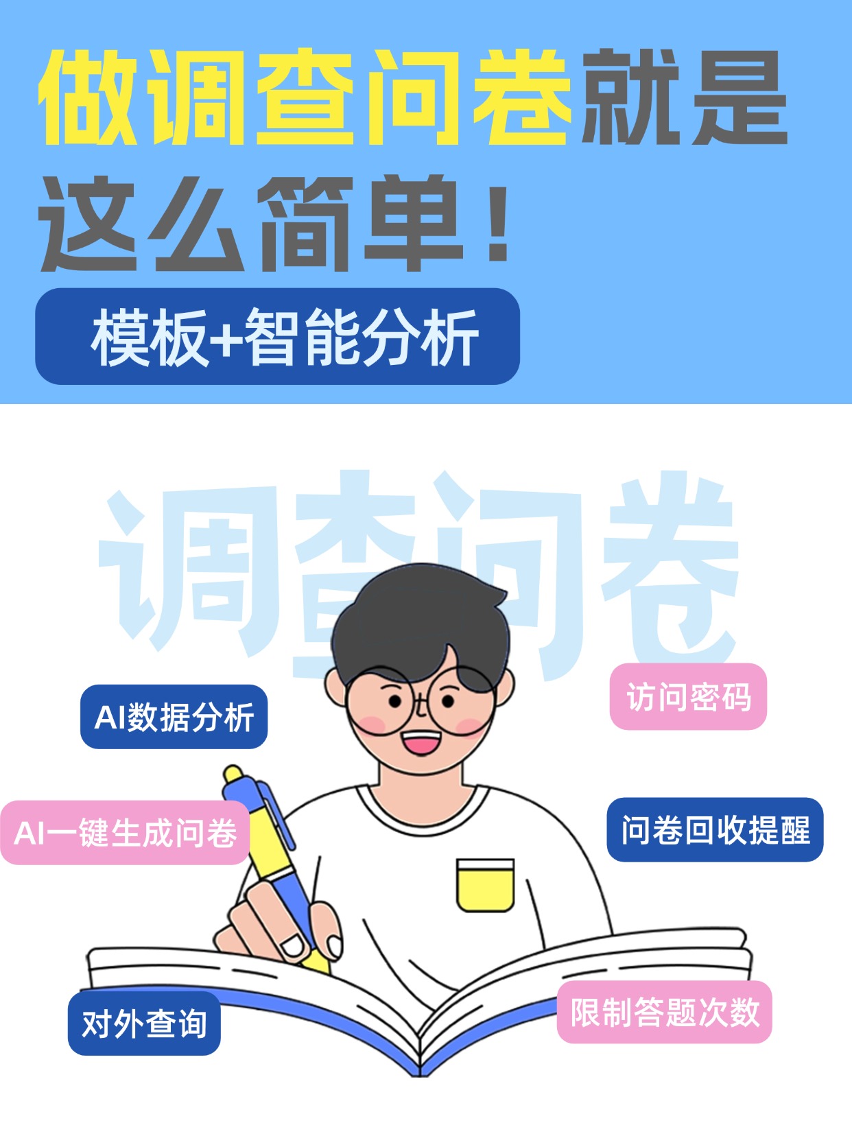 模板+智能分析，做调查问卷就是这么简单！